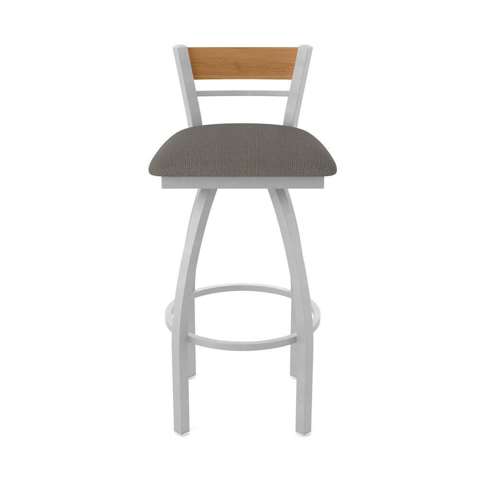 25" Swivel Counter Stool, Anodized Nickel Finish, Medium Back. Picture 5