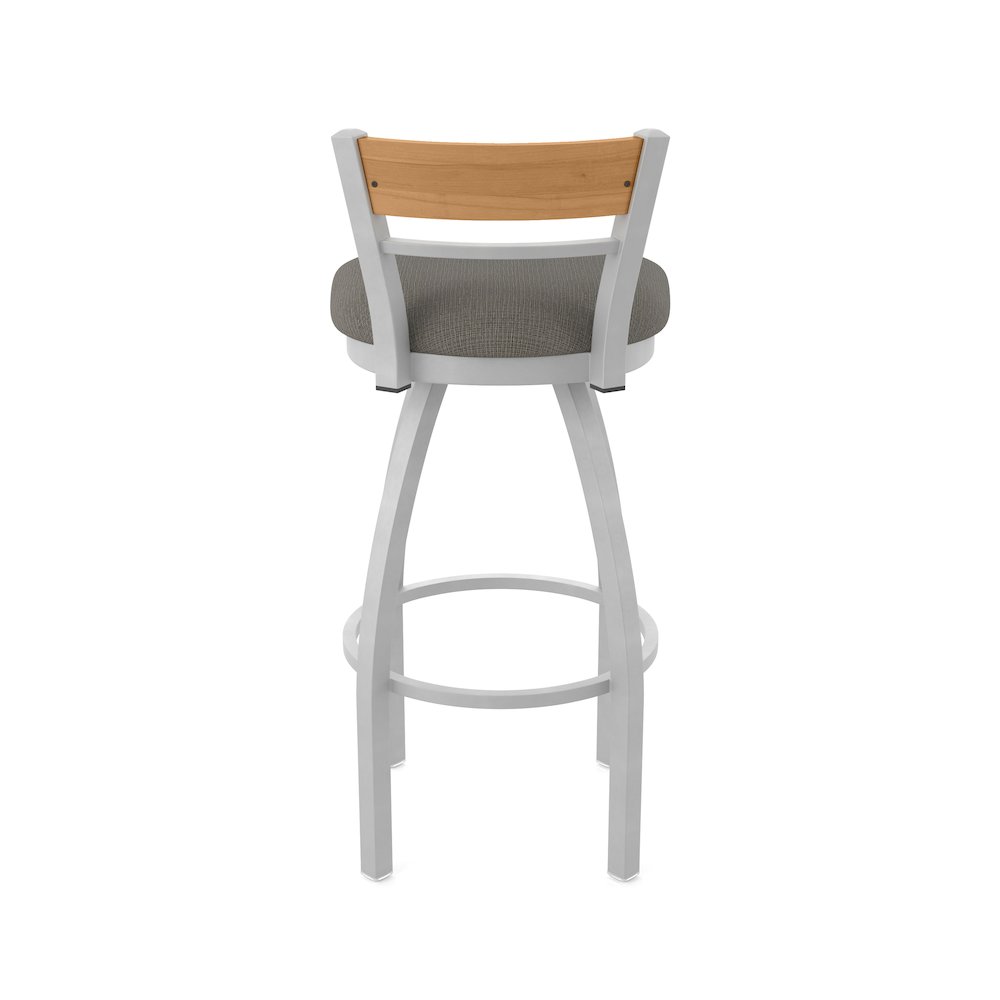 25" Swivel Counter Stool, Anodized Nickel Finish, Medium Back. Picture 6