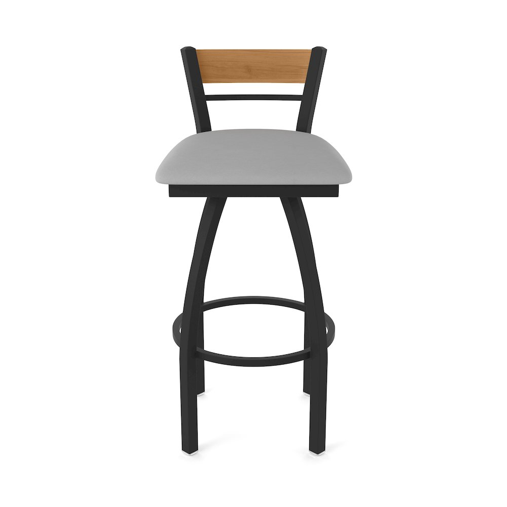 25" Swivel Counter Stool, Black Wrinkle Finish, Medium Back. Picture 5