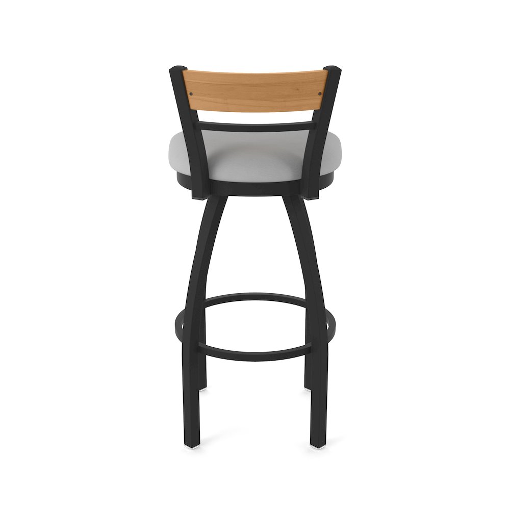 25" Swivel Counter Stool, Black Wrinkle Finish, Medium Back. Picture 6