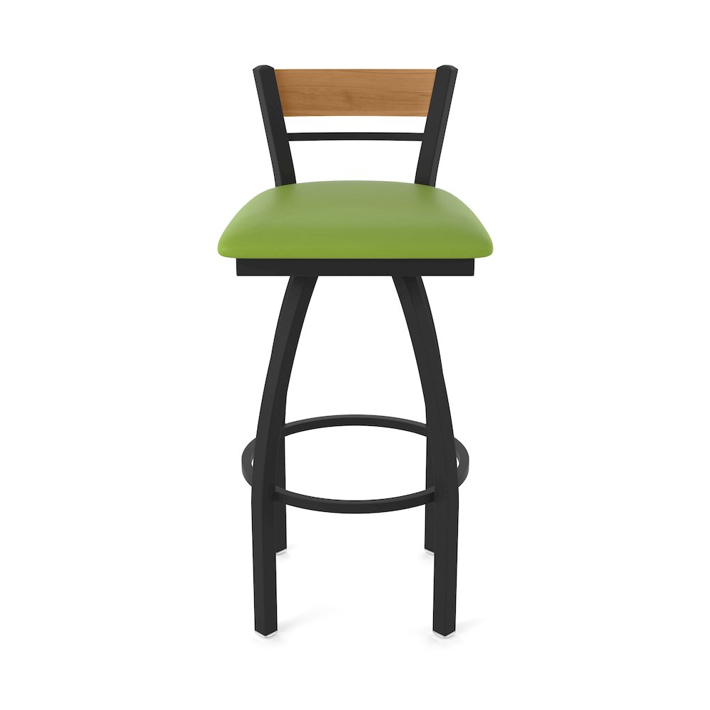 25" Swivel Counter Stool, Black Wrinkle Finish, Medium Back. Picture 5