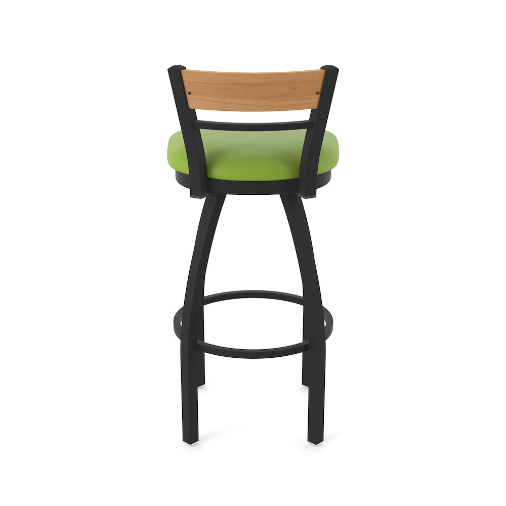 25" Swivel Counter Stool, Black Wrinkle Finish, Medium Back. Picture 6