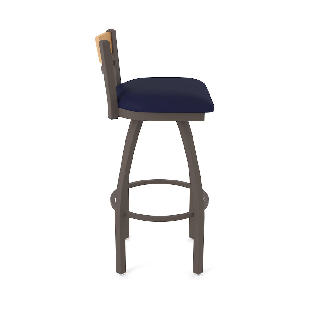 25" Swivel Counter Stool, Bronze Finish, Medium Back, Canter Twilight Seat. Picture 4