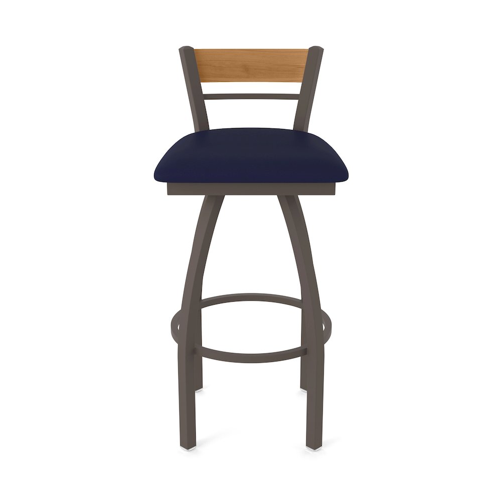 25" Swivel Counter Stool, Bronze Finish, Medium Back, Canter Twilight Seat. Picture 5