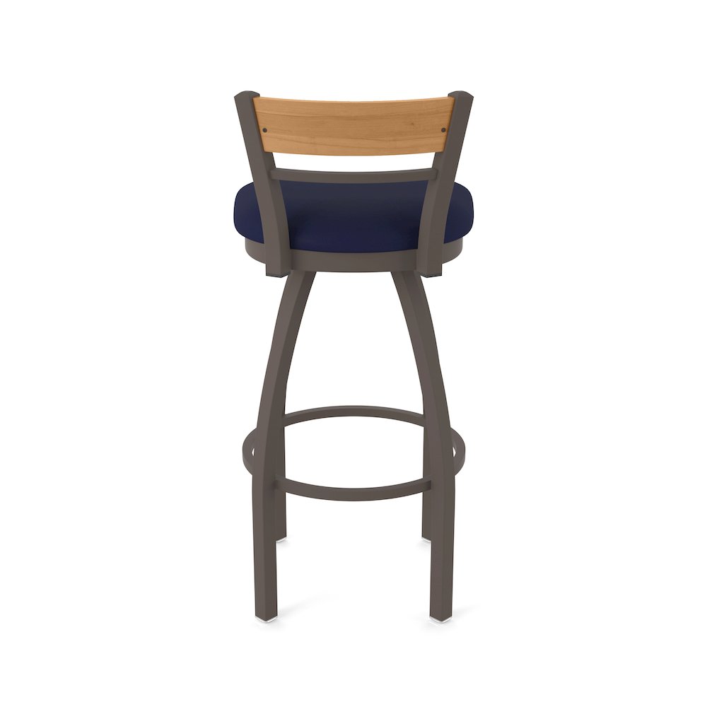 25" Swivel Counter Stool, Bronze Finish, Medium Back, Canter Twilight Seat. Picture 6