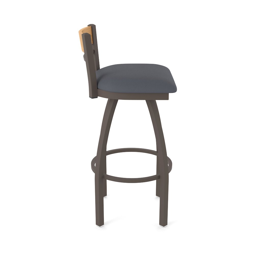 25" Swivel Counter Stool, Bronze Finish, Medium Back, Canter Storm Seat. Picture 4