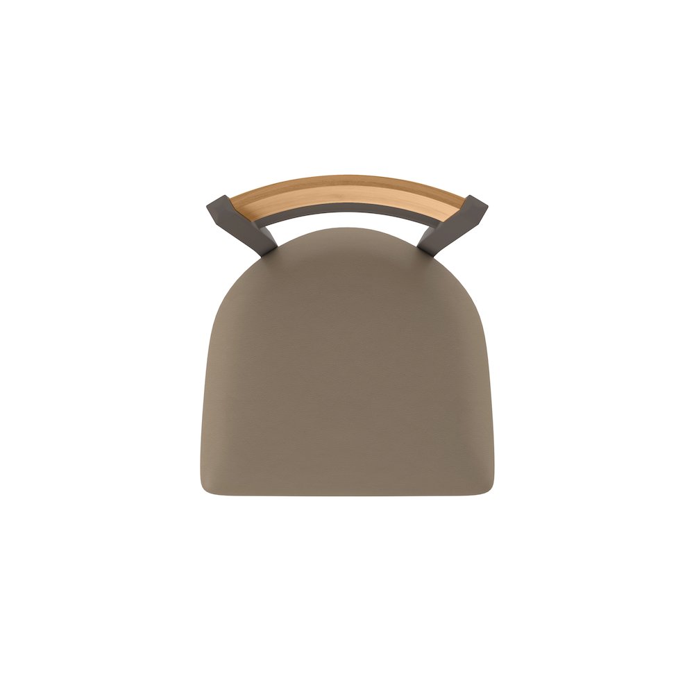 25" Swivel Counter Stool, Bronze Finish, Medium Back, Canter Earth Seat. Picture 3