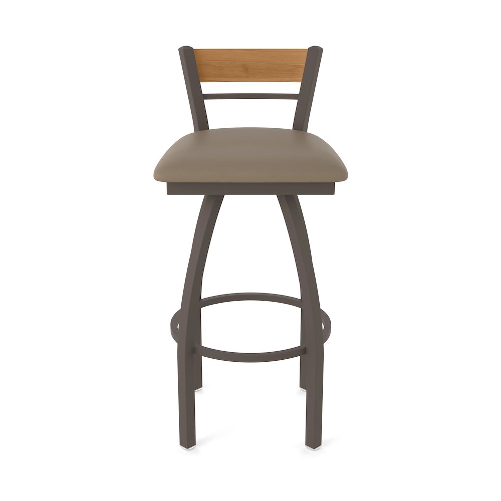 25" Swivel Counter Stool, Bronze Finish, Medium Back, Canter Earth Seat. Picture 5