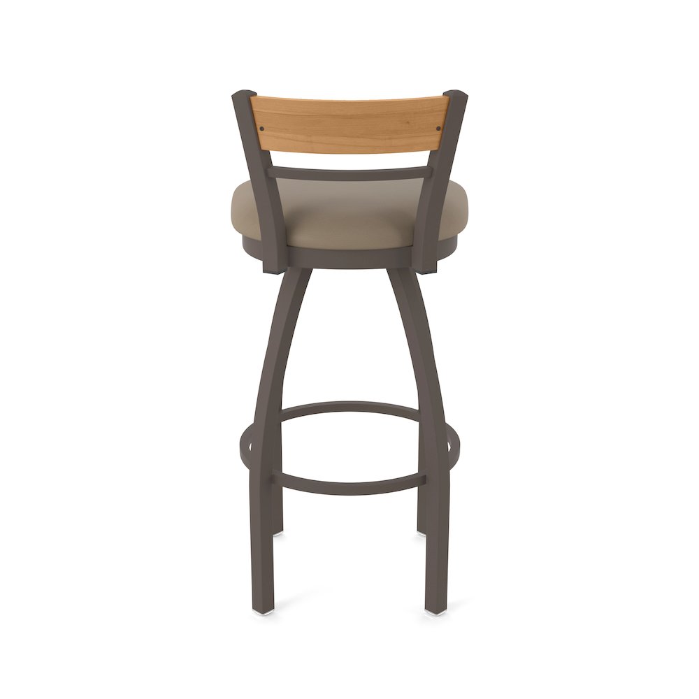 25" Swivel Counter Stool, Bronze Finish, Medium Back, Canter Earth Seat. Picture 6