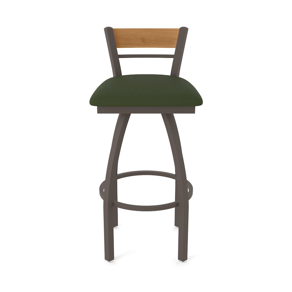25" Swivel Counter Stool, Bronze Finish, Medium Back, Canter Pine Seat. Picture 5