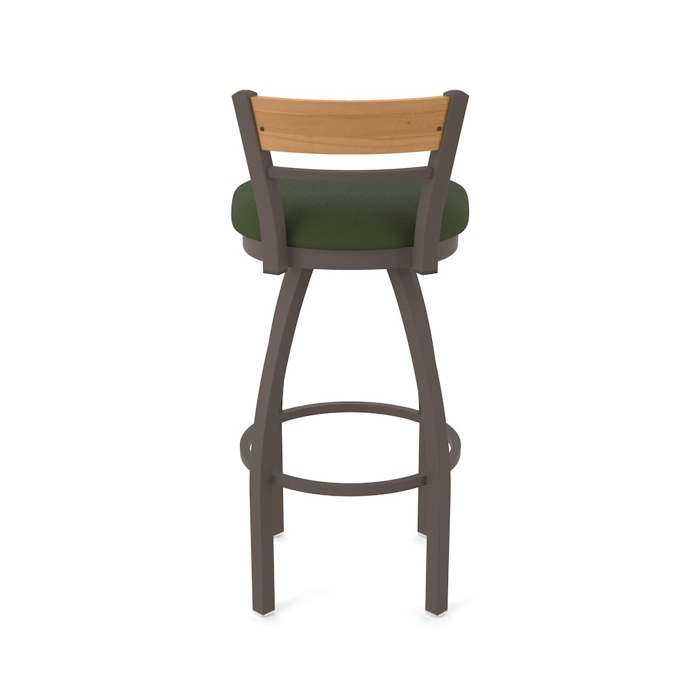 25" Swivel Counter Stool, Bronze Finish, Medium Back, Canter Pine Seat. Picture 6