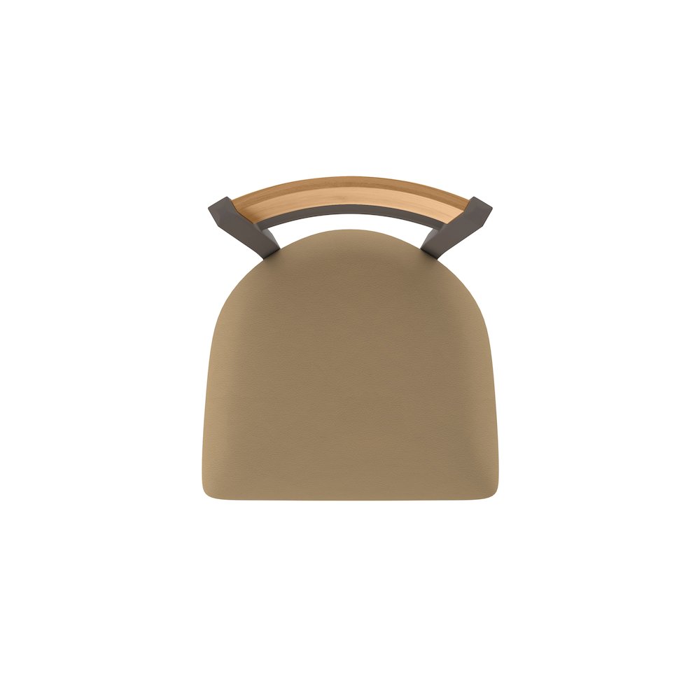 25" Swivel Counter Stool, Bronze Finish, Medium Back, Canter Sand Seat. Picture 3