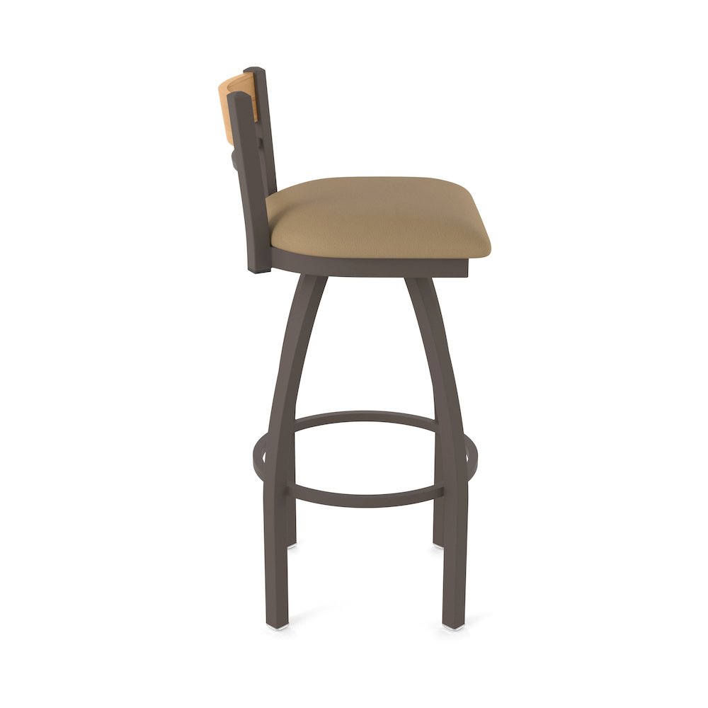 25" Swivel Counter Stool, Bronze Finish, Medium Back, Canter Sand Seat. Picture 4
