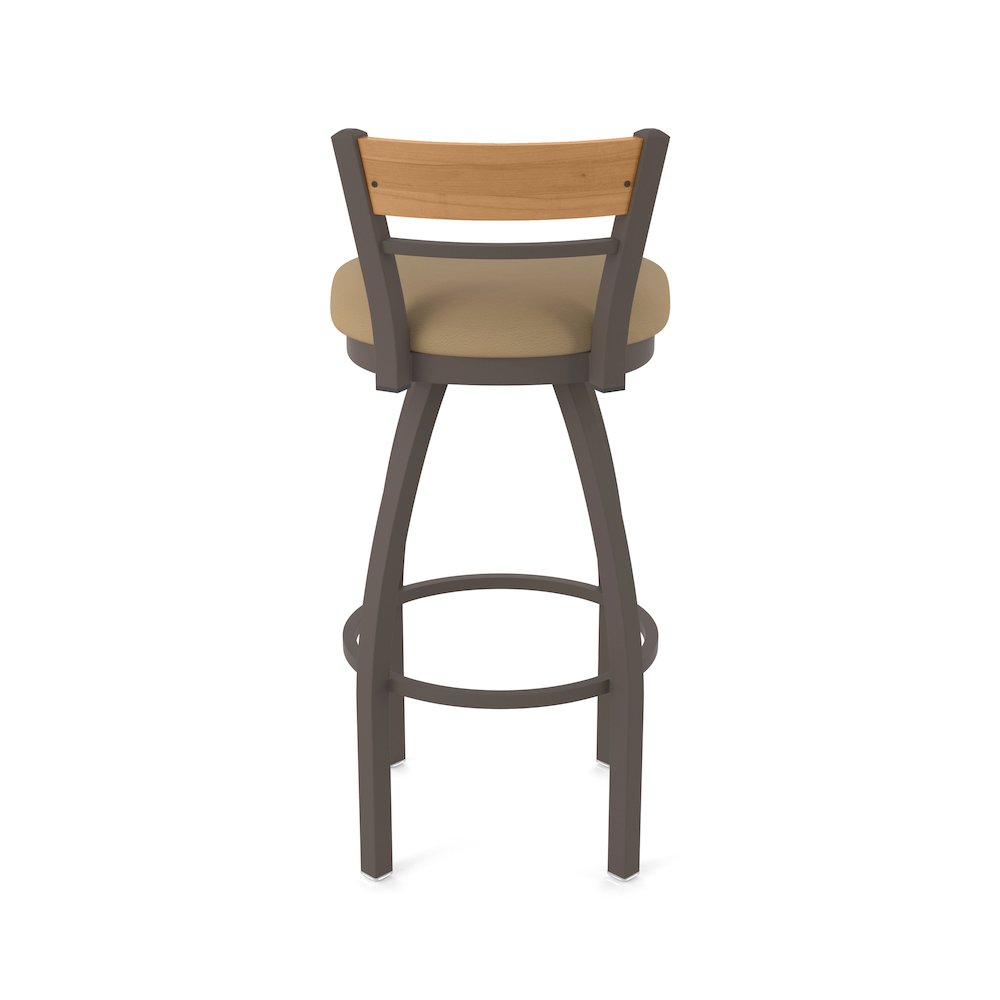 25" Swivel Counter Stool, Bronze Finish, Medium Back, Canter Sand Seat. Picture 6