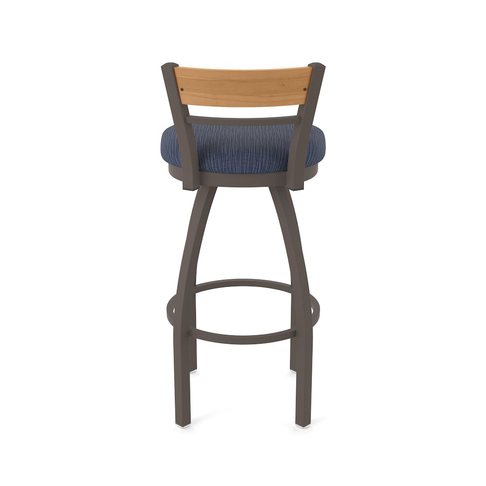 25" Swivel Counter Stool, Bronze Finish, Medium Back, Graph Anchor Seat. Picture 6