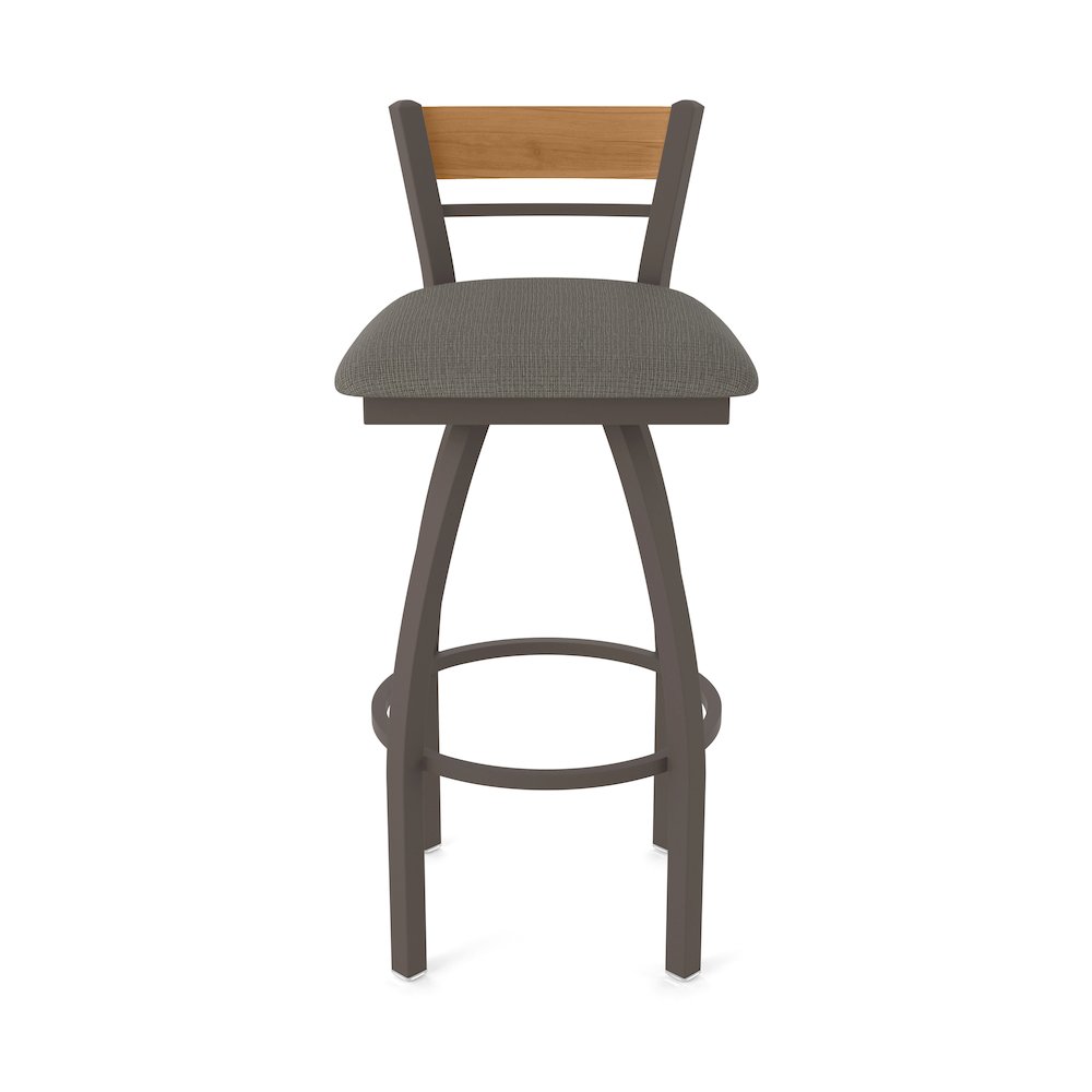 25" Swivel Counter Stool, Bronze Finish, Medium Back, Graph Chalice Seat. Picture 5