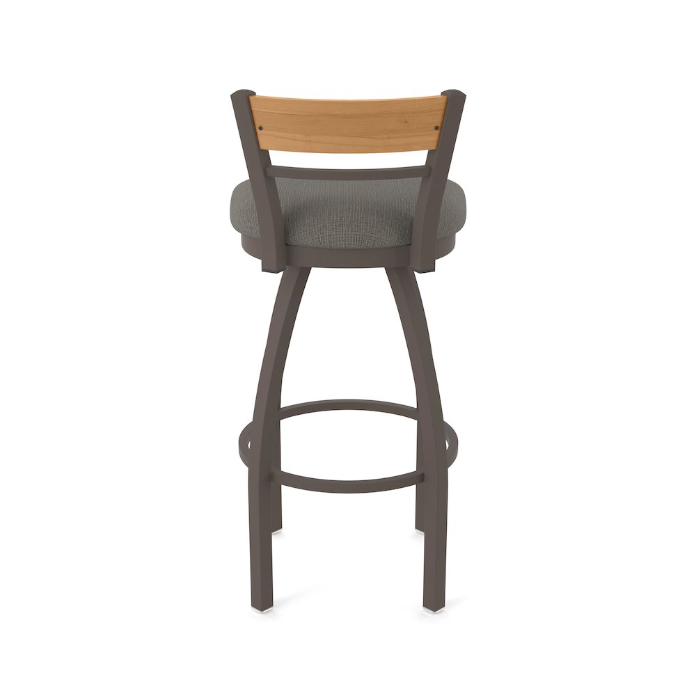 25" Swivel Counter Stool, Bronze Finish, Medium Back, Graph Chalice Seat. Picture 6