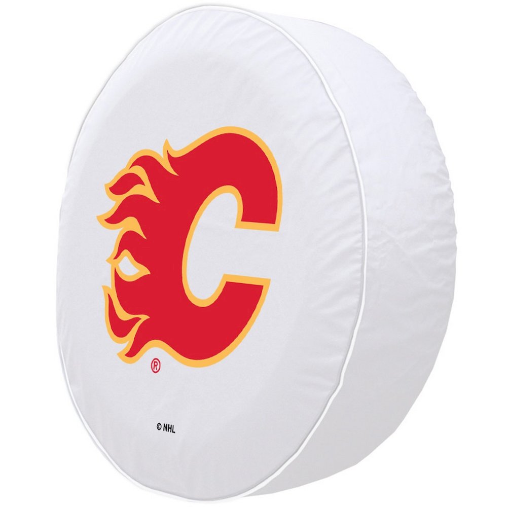 24 x 8 Calgary Flames Tire Cover. Picture 2