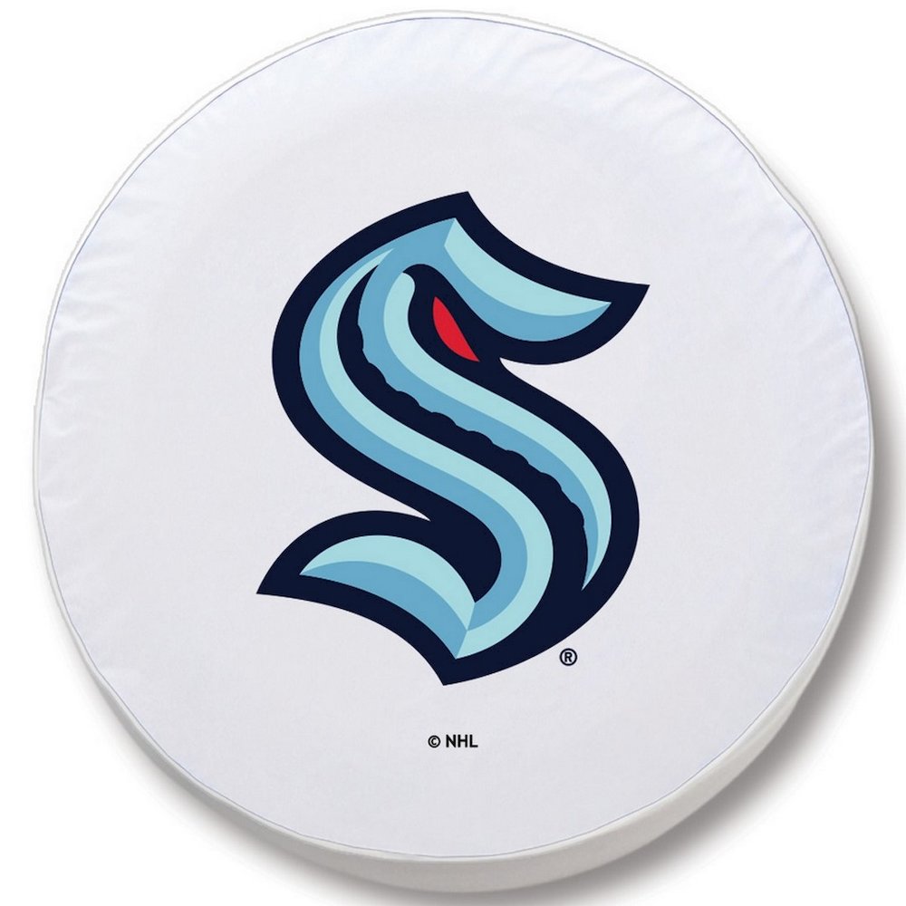 Seattle Kraken Tire Cover TCMSeaKrkWT. Picture 1