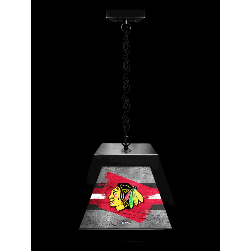 Chicago Blackhawks Pendant Box Light. Picture 3