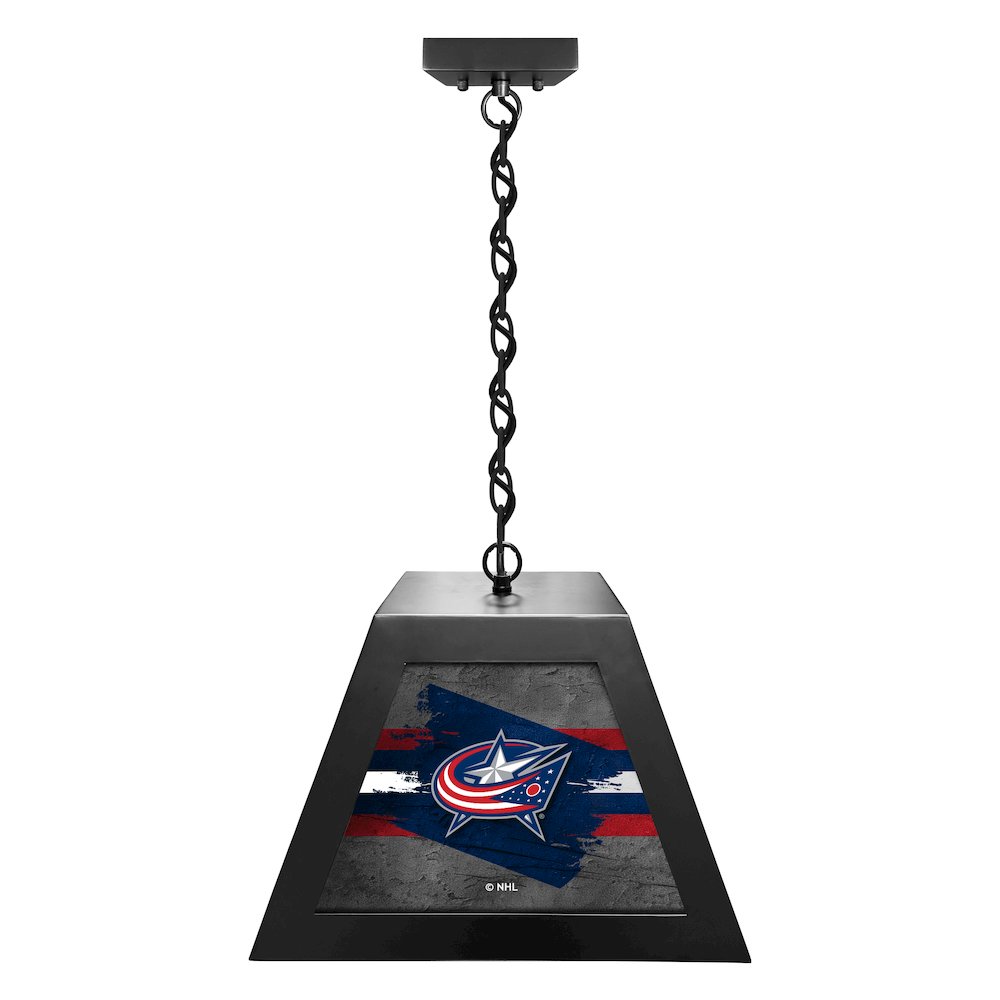 Columbus Blue Jackets Pendant Box Light. Picture 1