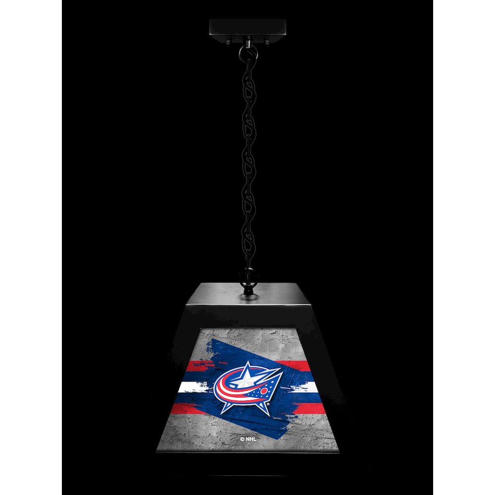 Columbus Blue Jackets Pendant Box Light. Picture 3