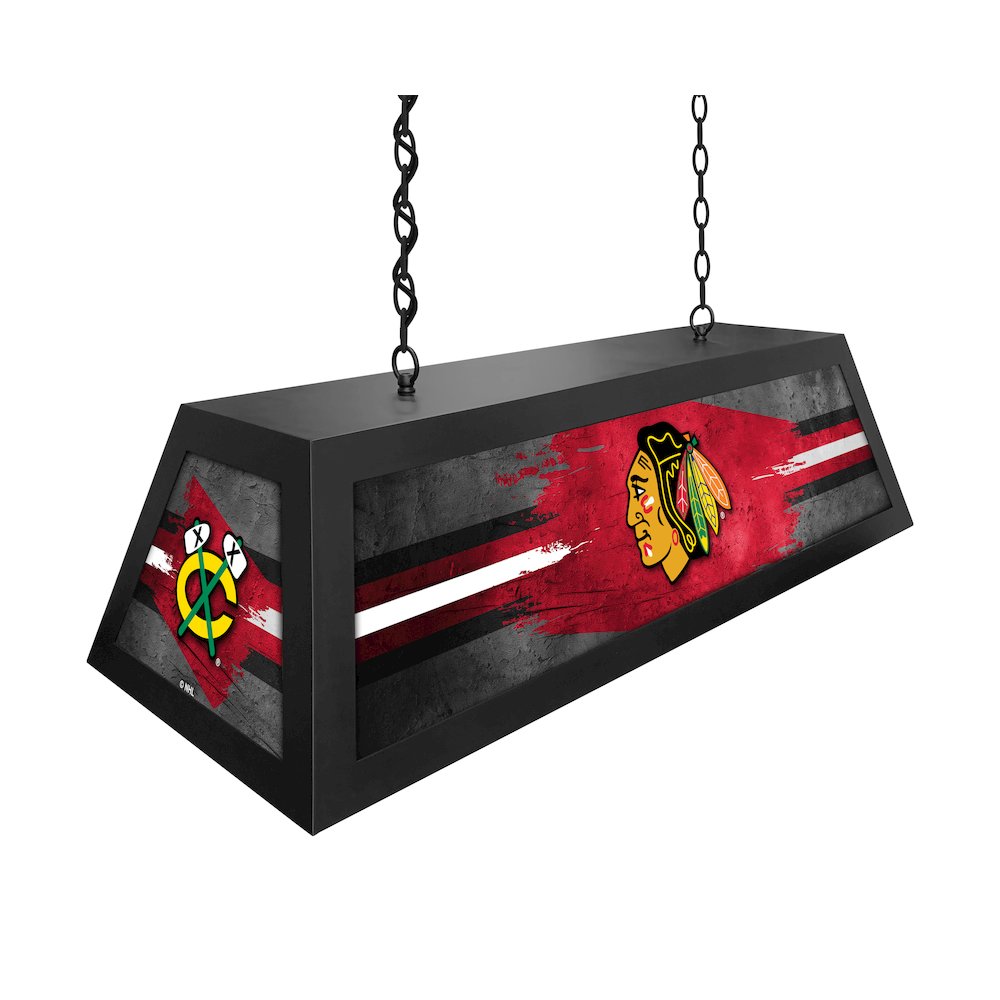 Chicago Blackhawks Long Box Billiard Light. Picture 2