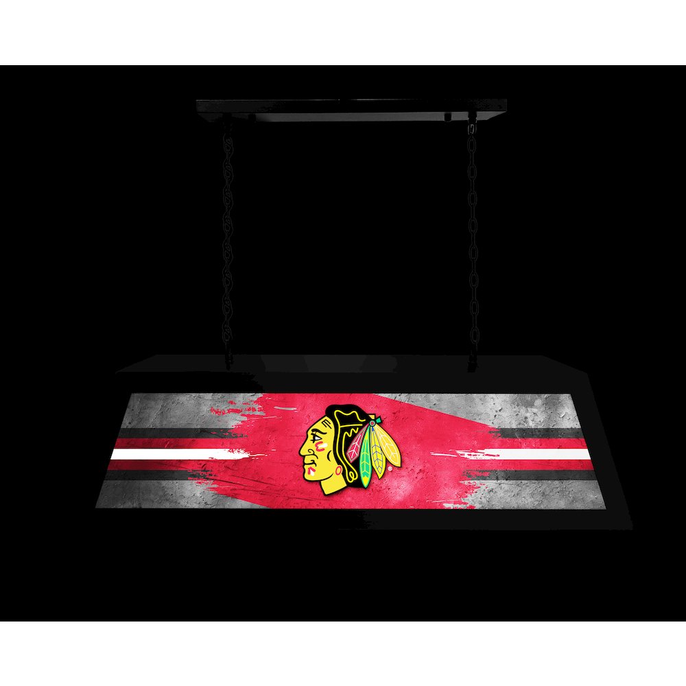 Chicago Blackhawks Long Box Billiard Light. Picture 4
