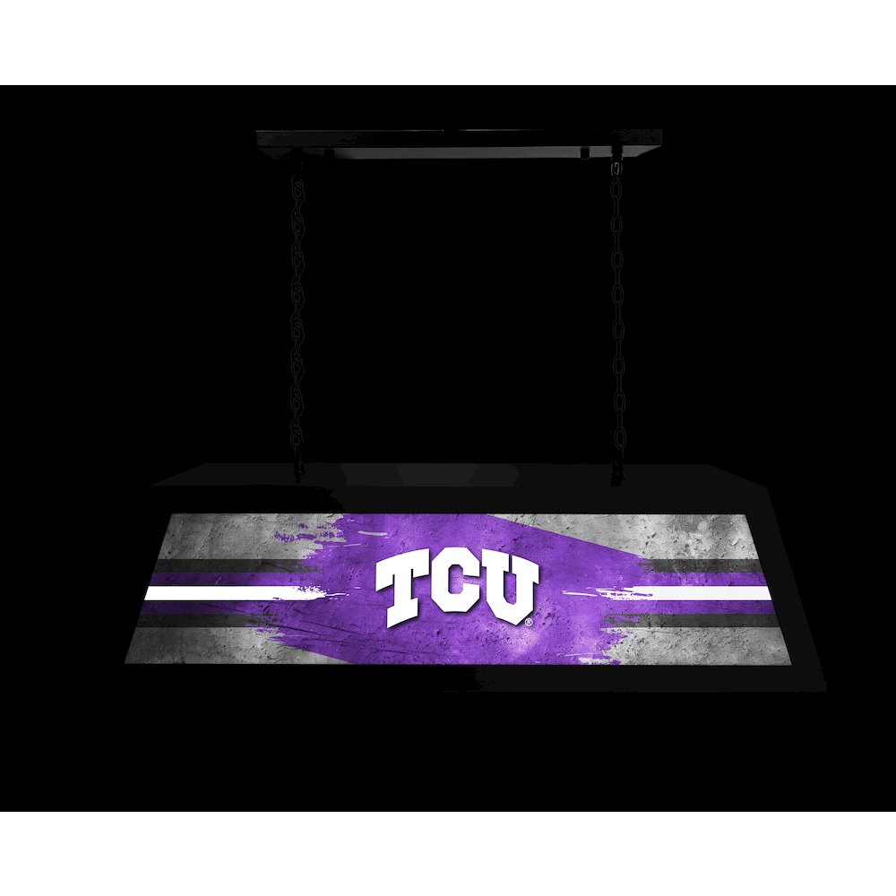 Texas Christian University Long Box Billiard Light. Picture 4