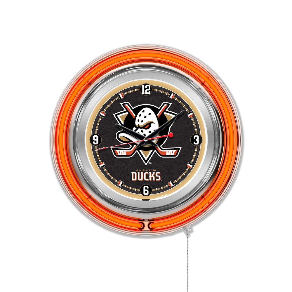 Anaheim Ducks Neon Clock. Picture 1