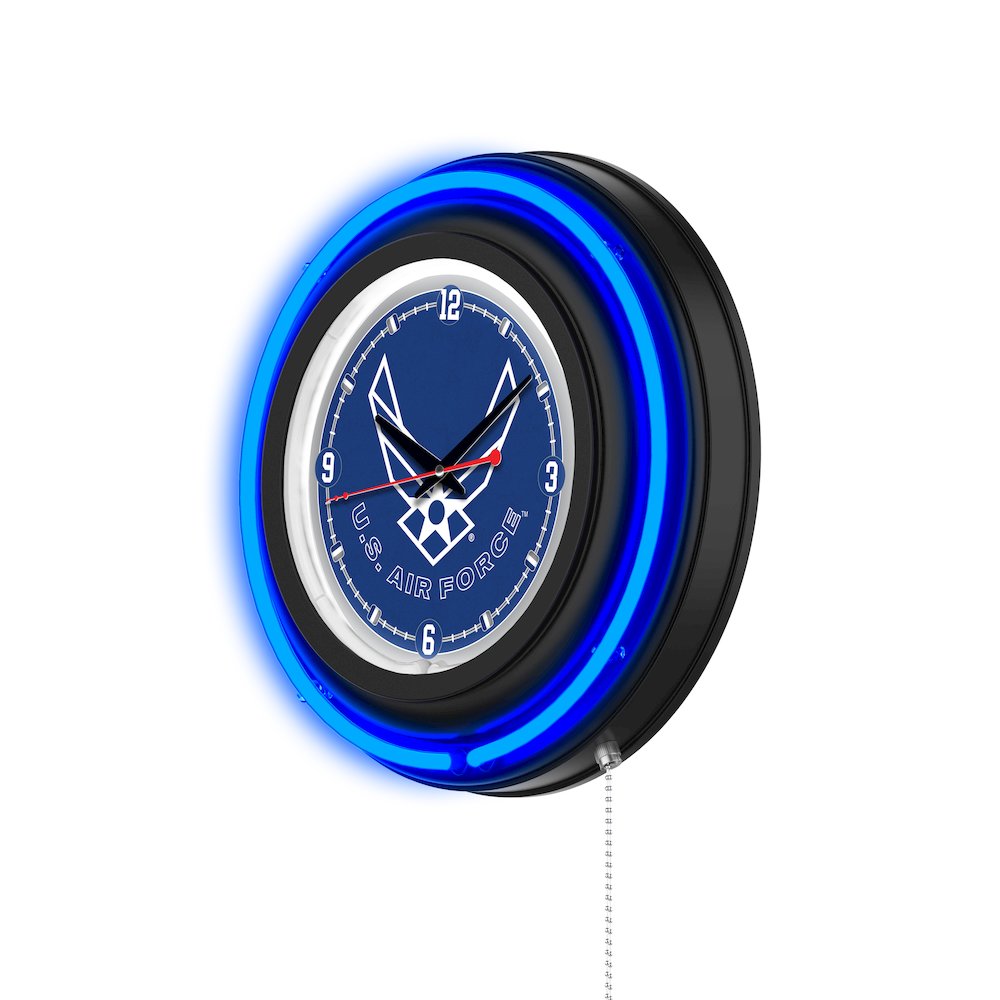 United States Air Force 15" Double Neon Wall Clock. Picture 2