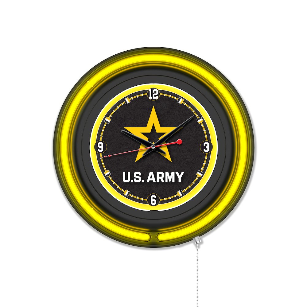 United States Army 15" Double Neon Wall Clock. Picture 1
