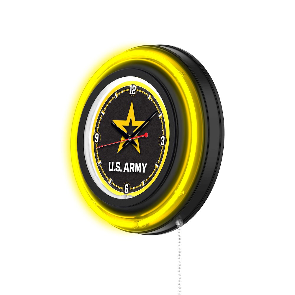 United States Army 15" Double Neon Wall Clock. Picture 2