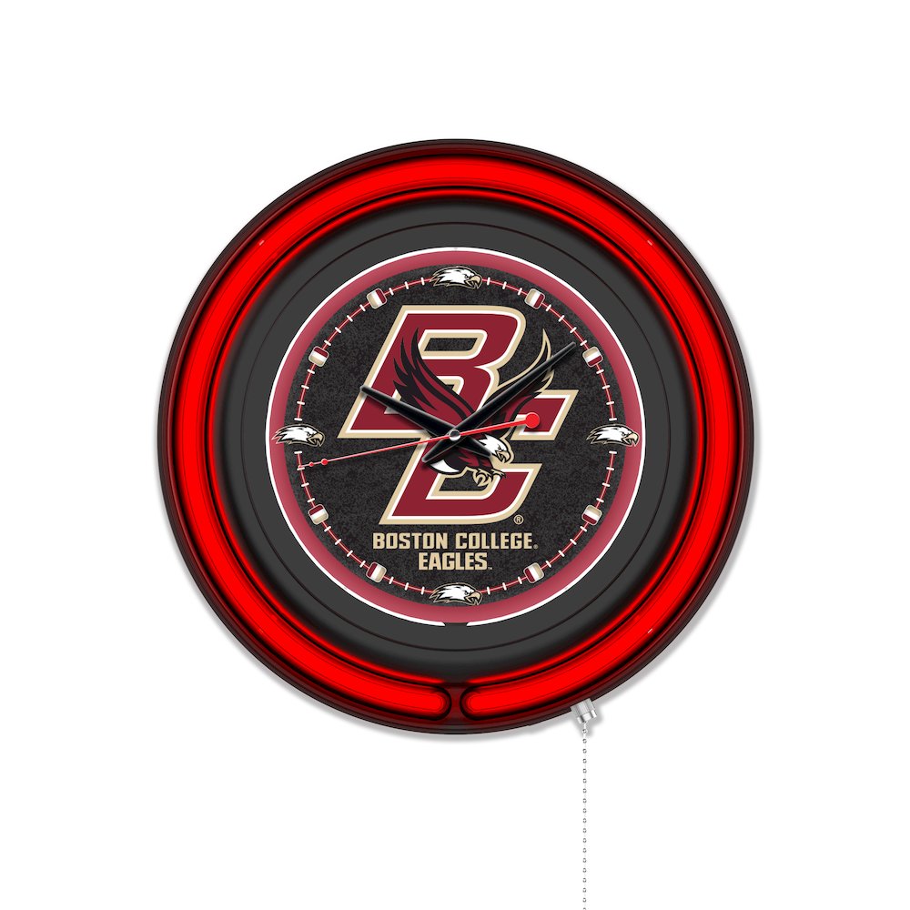 Boston College 15" Double Neon Wall Clock. Picture 1