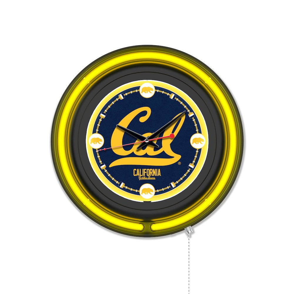University of California 15" Double Neon Wall Clock. Picture 1
