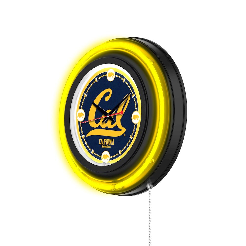 University of California 15" Double Neon Wall Clock. Picture 2