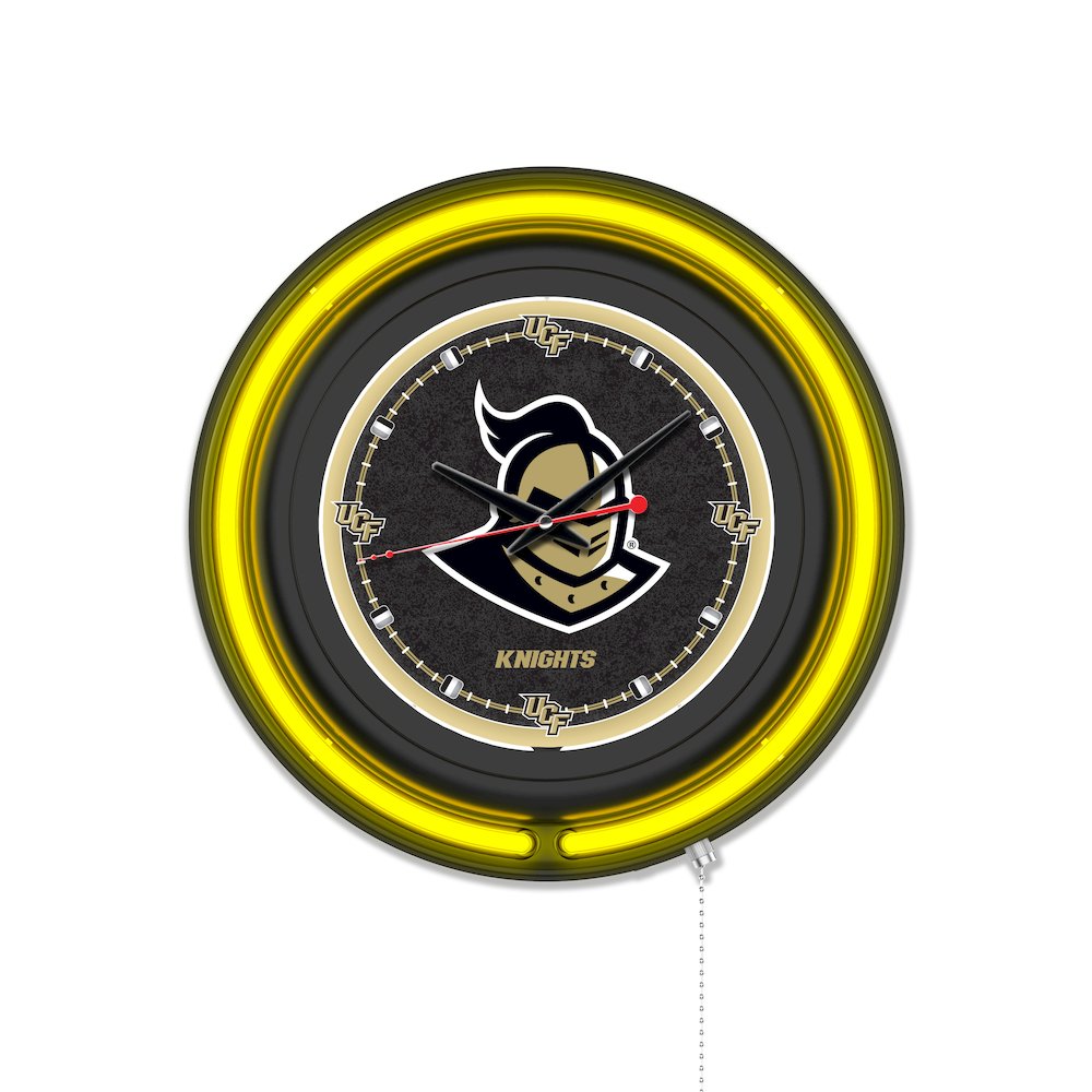 University of Central Florida 15" Double Neon Wall Clock. Picture 1