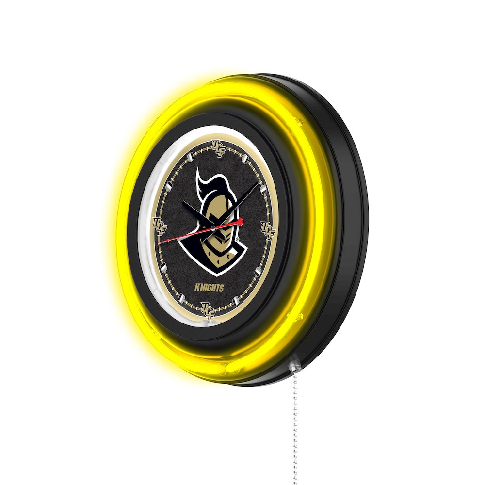 University of Central Florida 15" Double Neon Wall Clock. Picture 2