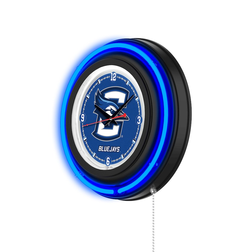 Creighton University 15" Double Neon Wall Clock. Picture 2