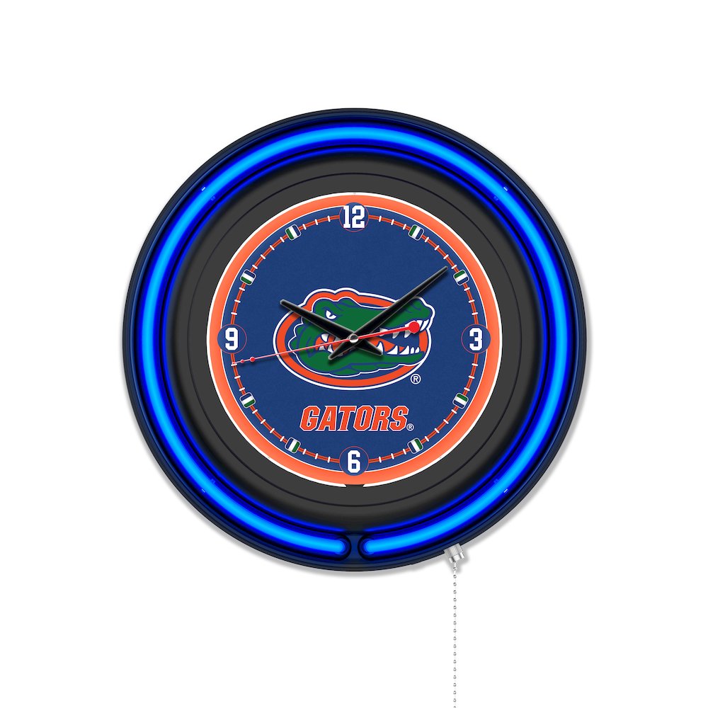 University of Florida 15" Double Neon Wall Clock. Picture 1