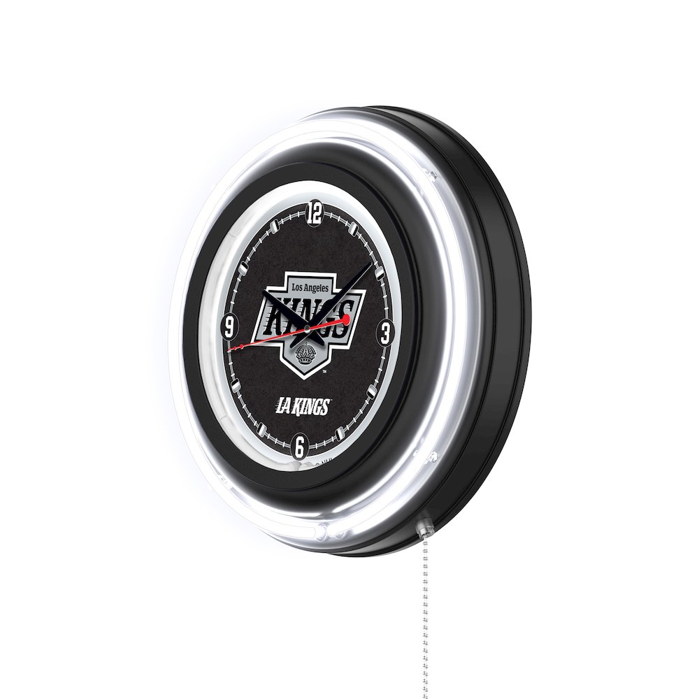 Los Angeles Kings 15" Double Neon Wall Clock. Picture 2