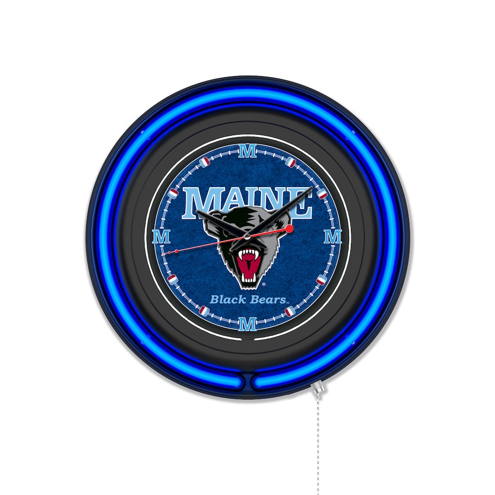 University of Maine 15" Double Neon Wall Clock. Picture 1