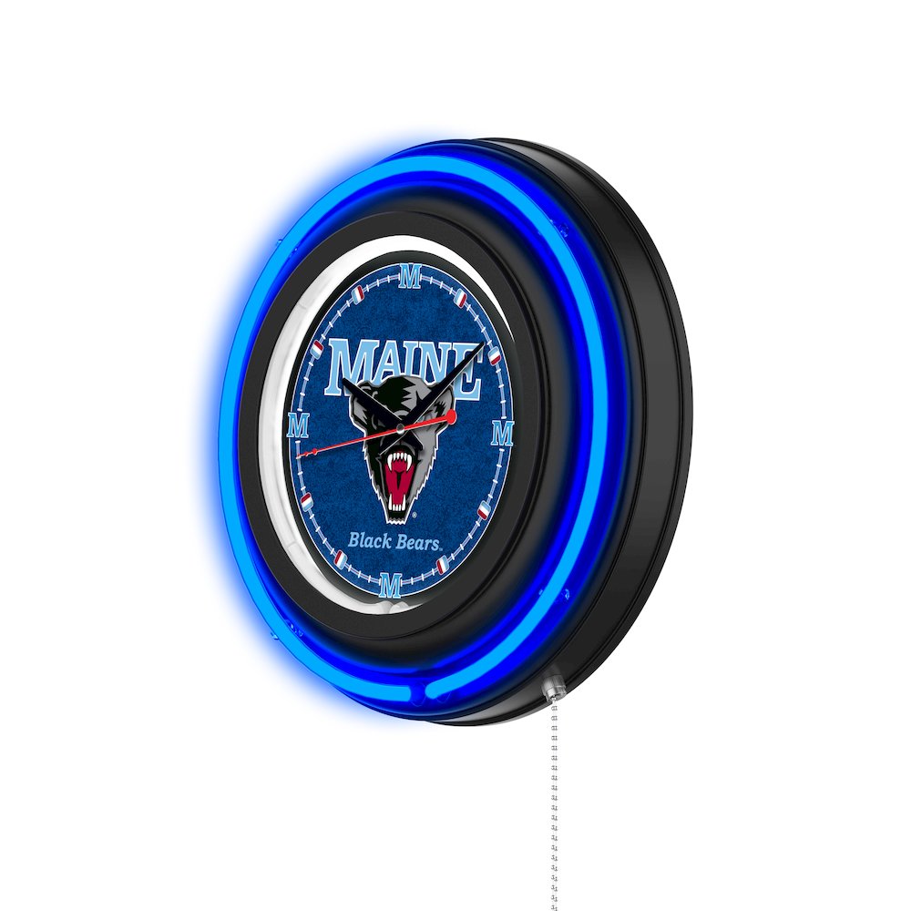 University of Maine 15" Double Neon Wall Clock. Picture 2
