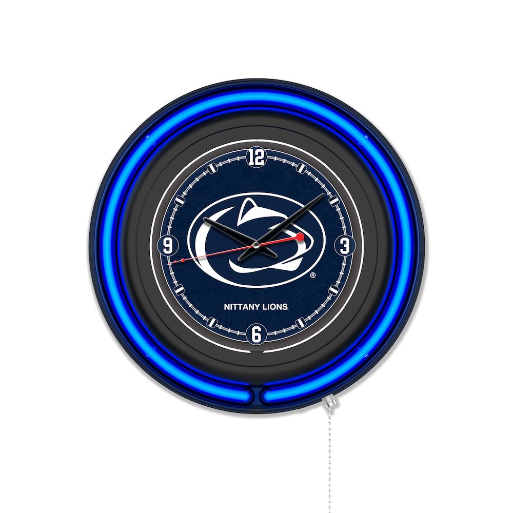 Pennsylvania State University 15" Double Neon Wall Clock. Picture 1