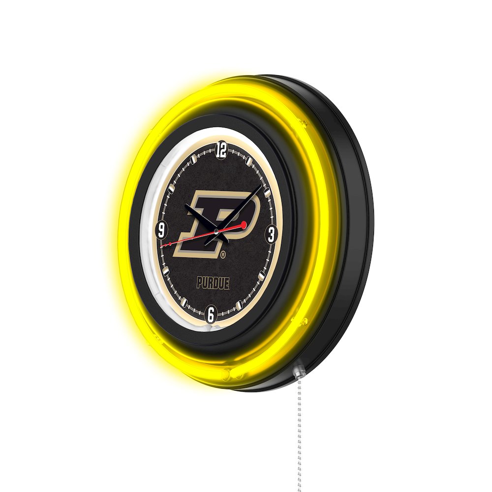 Purdue  15" Double Neon Wall Clock. Picture 2
