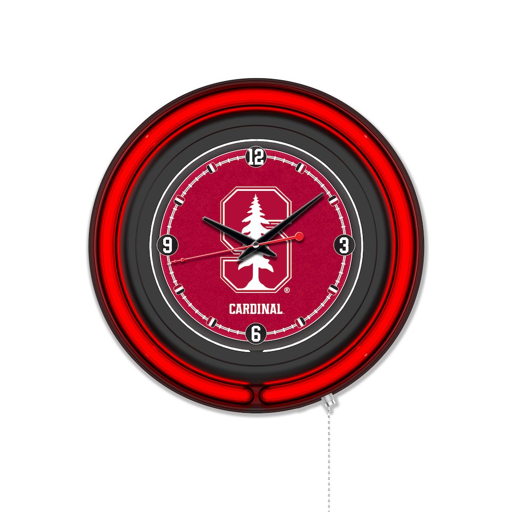 Stanford University 15" Double Neon Wall Clock. Picture 1