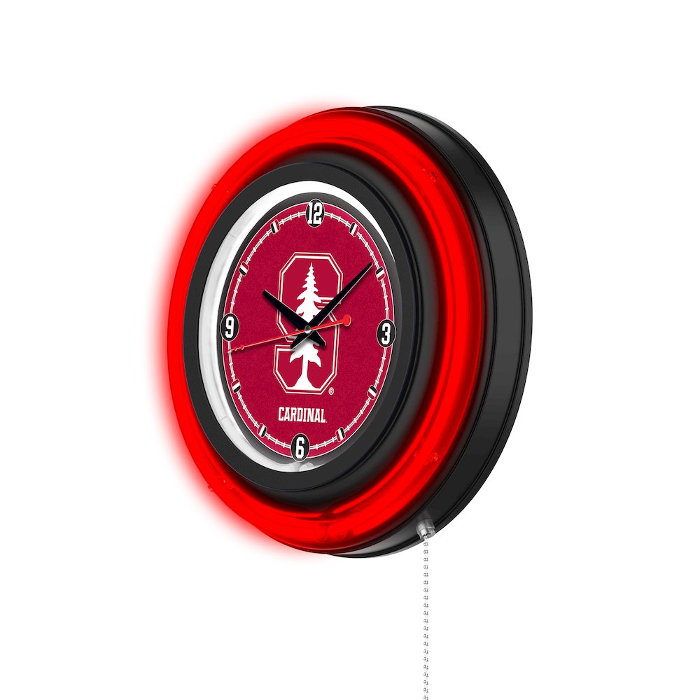 Stanford University 15" Double Neon Wall Clock. Picture 2