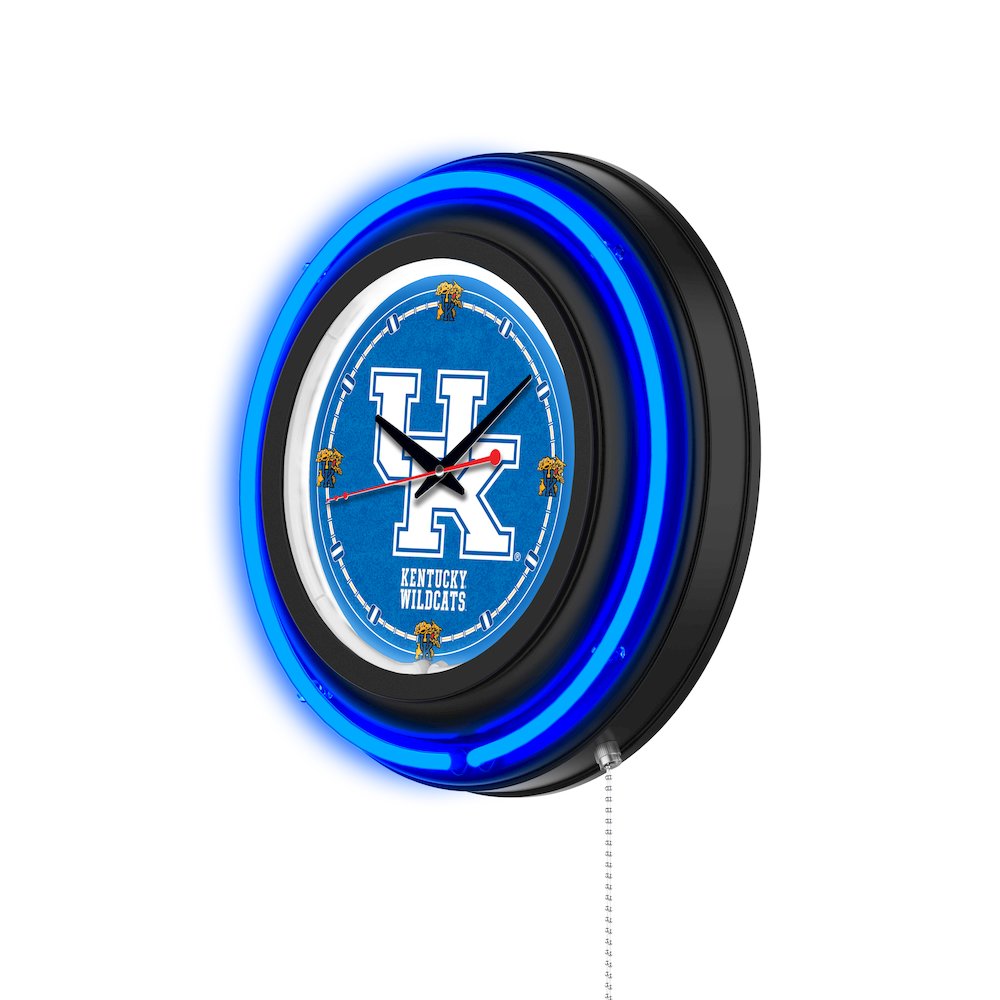 University of Kentucky (UK)  15" Double Neon Wall Clock. Picture 2