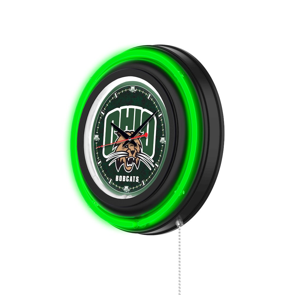 Ohio University 15" Double Neon Wall Clock. Picture 2