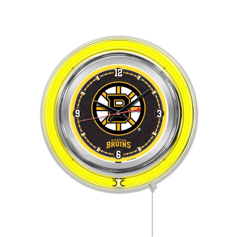 Boston Bruins Neon Clock. Picture 1